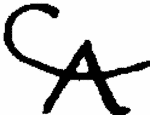 Indiscernible: monogram (Read as: CA)