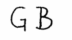 Indiscernible: monogram (Read as: GB)