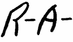 Indiscernible: monogram (Read as: RA)