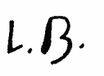 Indiscernible: monogram, alternative name or excluded surname (Read as: LB)