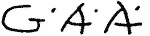 Indiscernible: monogram (Read as: GAA)
