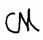 Indiscernible: monogram (Read as: CM)