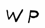 Indiscernible: monogram (Read as: WP)
