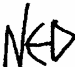 Indiscernible: monogram (Read as: NED)
