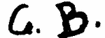 Indiscernible: monogram (Read as: GB)