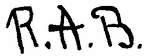 Indiscernible: monogram (Read as: RAB)