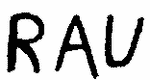 Indiscernible: monogram (Read as: RAU)