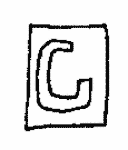 Indiscernible: monogram (Read as: C)