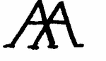Indiscernible: monogram (Read as: AA)