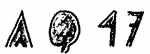 Indiscernible: monogram, symbol or oriental (Read as: AQ) Indiscernible: monogram, symbol or oriental (Read as: AQ)