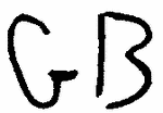 Indiscernible: monogram (Read as: GB)