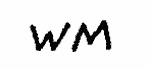 Indiscernible: monogram (Read as: WM)