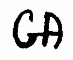 Indiscernible: monogram (Read as: GA) Indiscernible: monogram (Read as: GA)