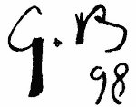 Indiscernible: monogram (Read as: GB)