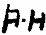 Indiscernible: monogram (Read as: AH)