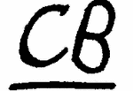 Indiscernible: monogram (Read as: CB)