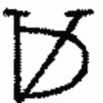 Indiscernible: monogram (Read as: VD, DV)