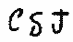 Indiscernible: monogram (Read as: CSJ)