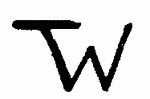 Indiscernible: monogram, symbol or oriental (Read as: W, TW)
