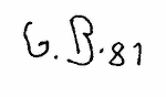 Indiscernible: monogram (Read as: GB)