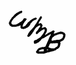 Indiscernible: monogram (Read as: WMB)