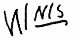 Indiscernible: monogram (Read as: WNIS, NINIS, WMS)