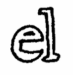 Indiscernible: monogram (Read as: EL, EI, E1)