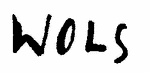Indiscernible: monogram (Read as: WOLS)