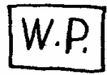 Indiscernible: monogram (Read as: WP)