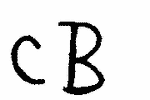 Indiscernible: monogram (Read as: CB)