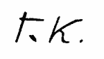 Indiscernible: monogram, illegible, cyrillic (Read as: TK, FK)