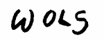Indiscernible: monogram (Read as: WOLS)