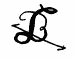 Indiscernible: monogram, symbol or oriental (Read as: LB, BL, B) Indiscernible: monogram, symbol or oriental (Read as: LB, BL, B)