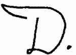 Indiscernible: monogram (Read as: D)