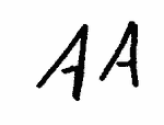 Indiscernible: monogram (Read as: AA)
