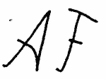 Indiscernible: monogram (Read as: A F)