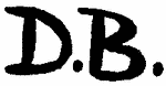 Indiscernible: monogram (Read as: DB)