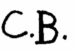 Indiscernible: monogram (Read as: CB)