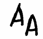 Indiscernible: monogram (Read as: AA)