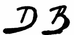 Indiscernible: monogram (Read as: DB)