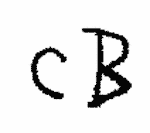 Indiscernible: monogram (Read as: CB)