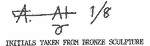 Indiscernible: monogram (Read as: CAAT, AAT, CA, A)