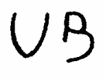 Indiscernible: monogram (Read as: UB, VB, UR, VR)