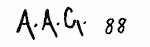 Indiscernible: monogram (Read as: AAG)