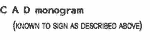 Indiscernible: monogram, old master (Read as: CAD)