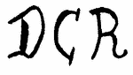 Indiscernible: monogram (Read as: DCR)