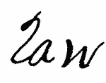 Indiscernible: monogram (Read as: UAW, EAW)