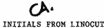 Indiscernible: monogram (Read as: A, CA)