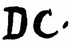 Indiscernible: monogram (Read as: DC)