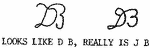 Indiscernible: monogram (Read as: DB, JB)